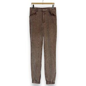 Brown Corduroy Joggers Pants Small